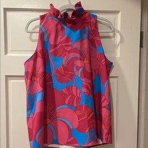 Tuckernuck Pink and Blue Floral Blouse